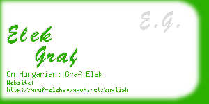 elek graf business card